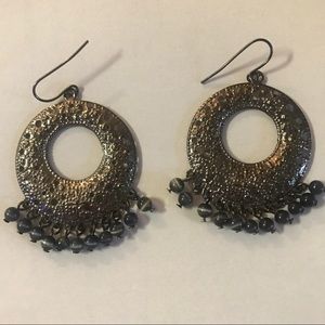 Gray Dangle Earrings